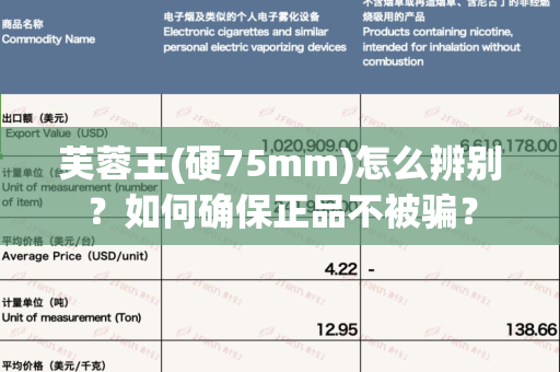 芙蓉王(硬75mm)怎么辨别？如何确保正品不被骗？